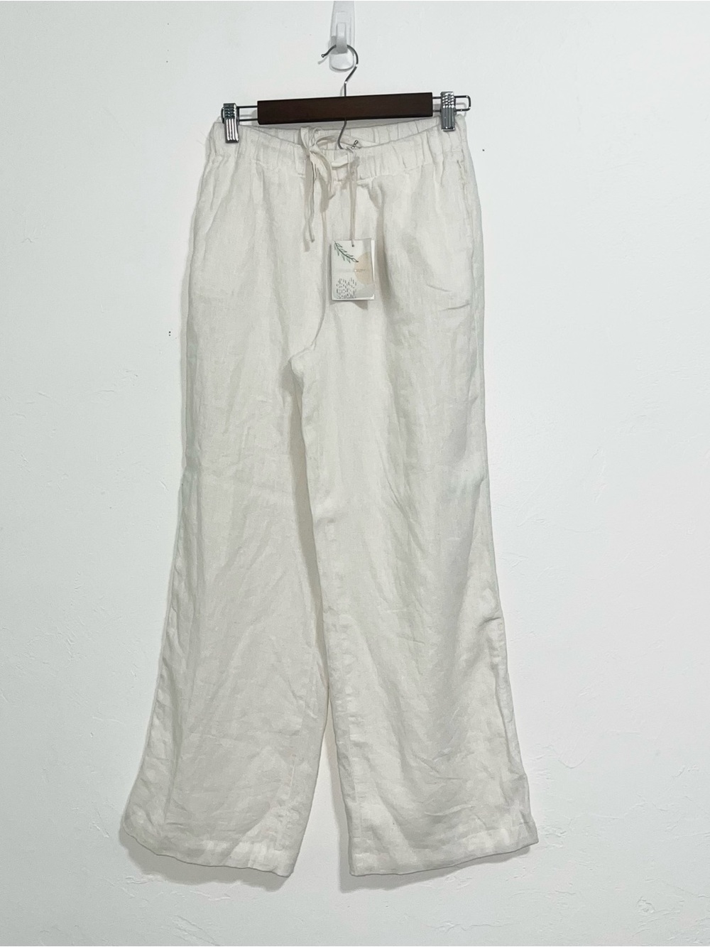 Thread & Supply Linen Blend Wide Leg Elastic Waist Pants